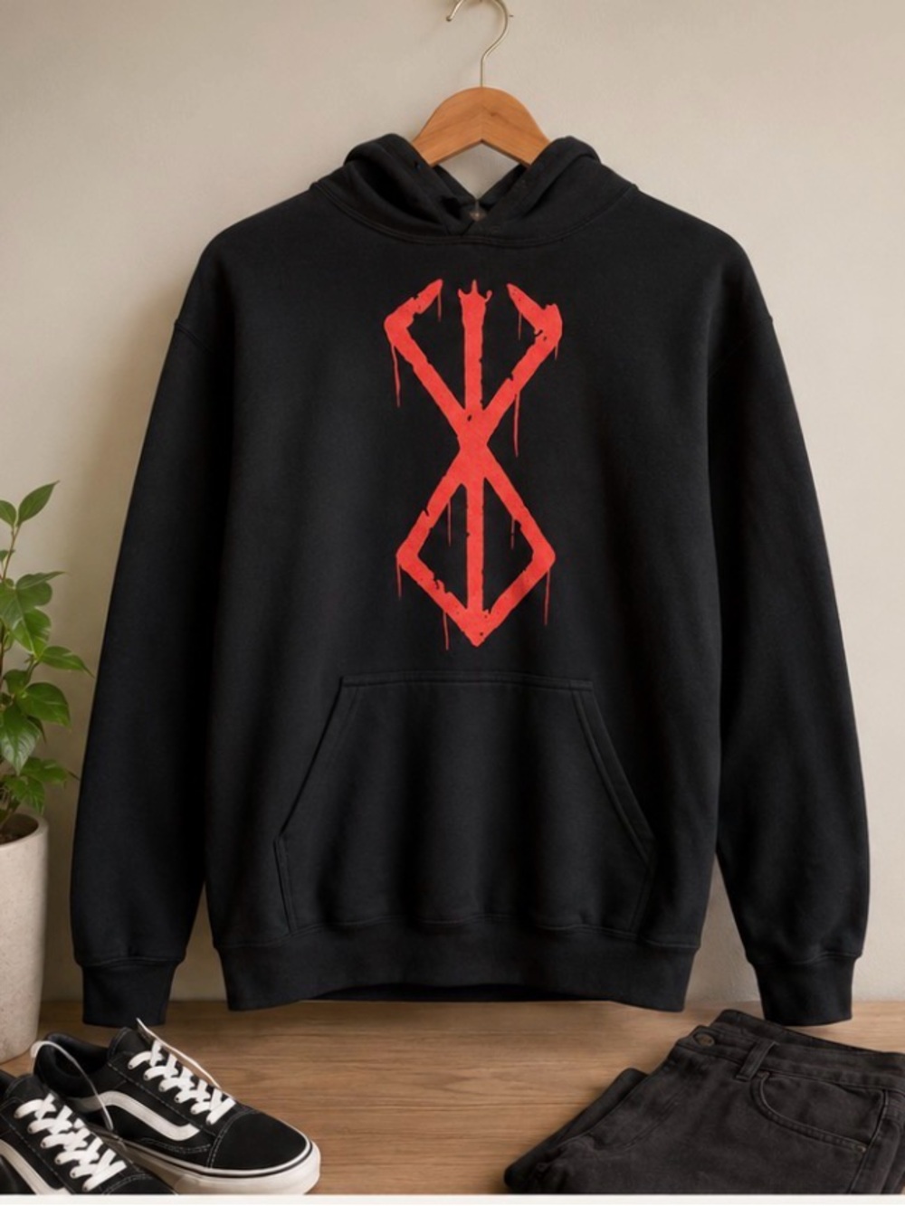 Men's Pullover Berserker Black Hoodie